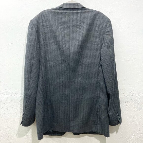 Vito Rufolo Italy Pure New Wool Blazer Jacket 4 button textured Gray 48 XL - Picture 2 of 14